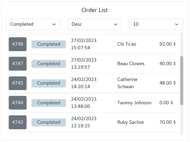honeybadger.it order list