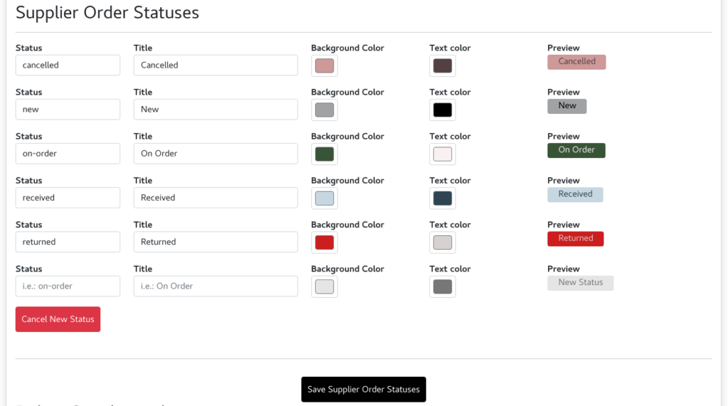 honeybadger.it platform supplier order statuses