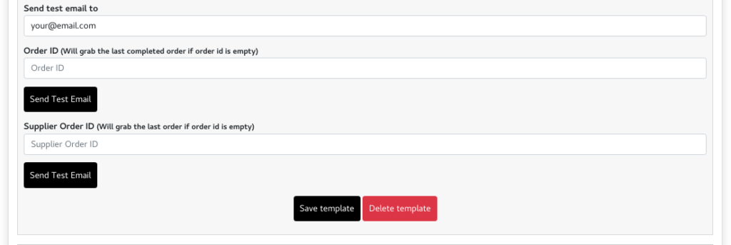 honeybadger.it platform testing the email templates