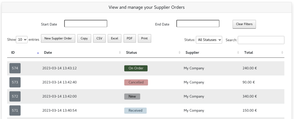 honeybadger.it platform supplier orders