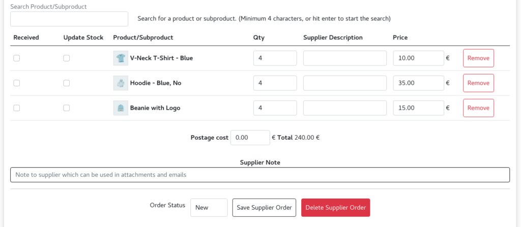 honeybadger.it platform supplier order products