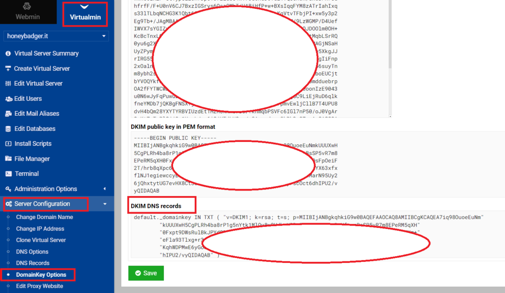 virtualmin domainkeys