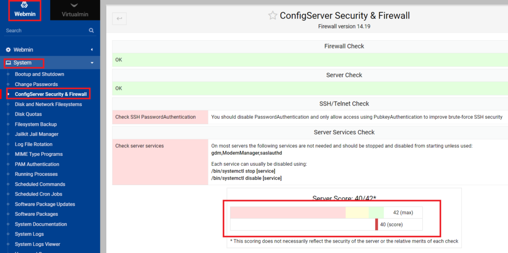 webmin csf check